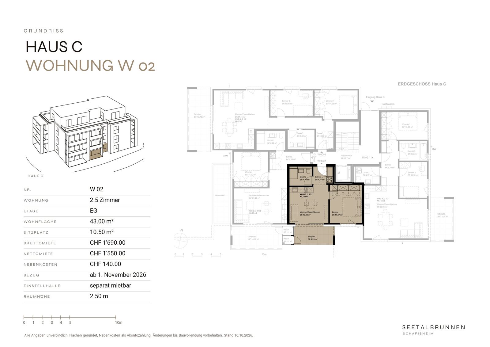 Grundriss W 02 – Haus C, Erdgeschoss