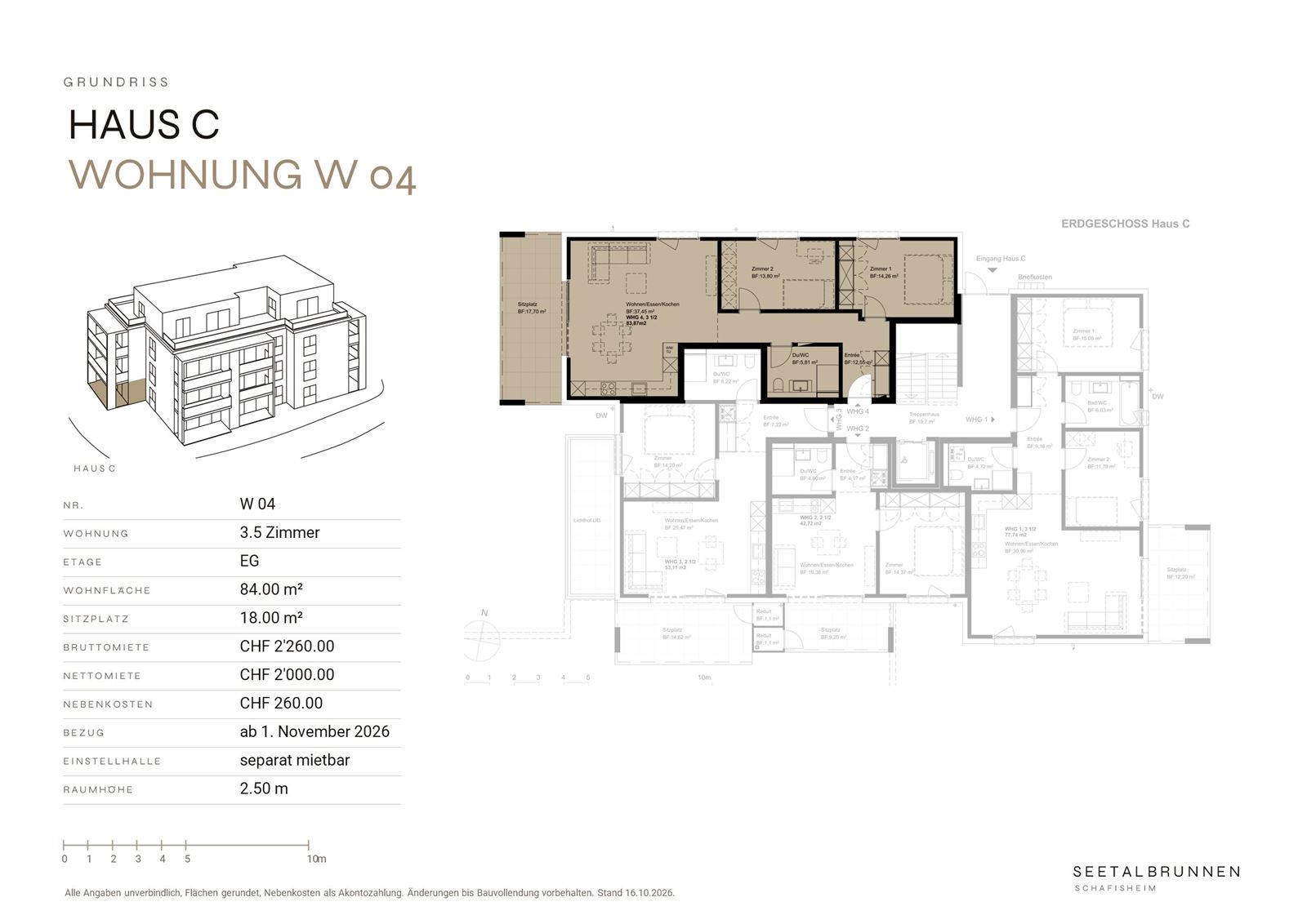 Grundriss W 04 – Haus C, Erdgeschoss